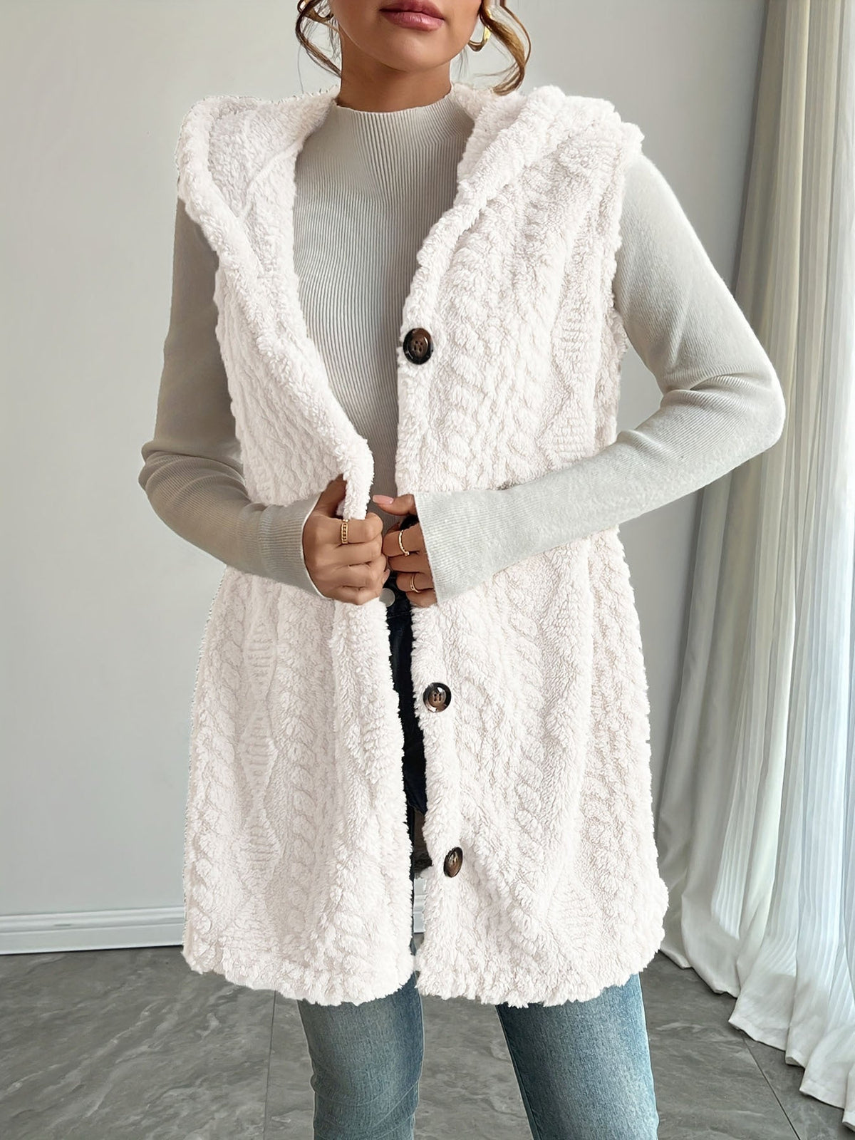 Women’s Fleece Vest Sleeveless Casual Layering Top