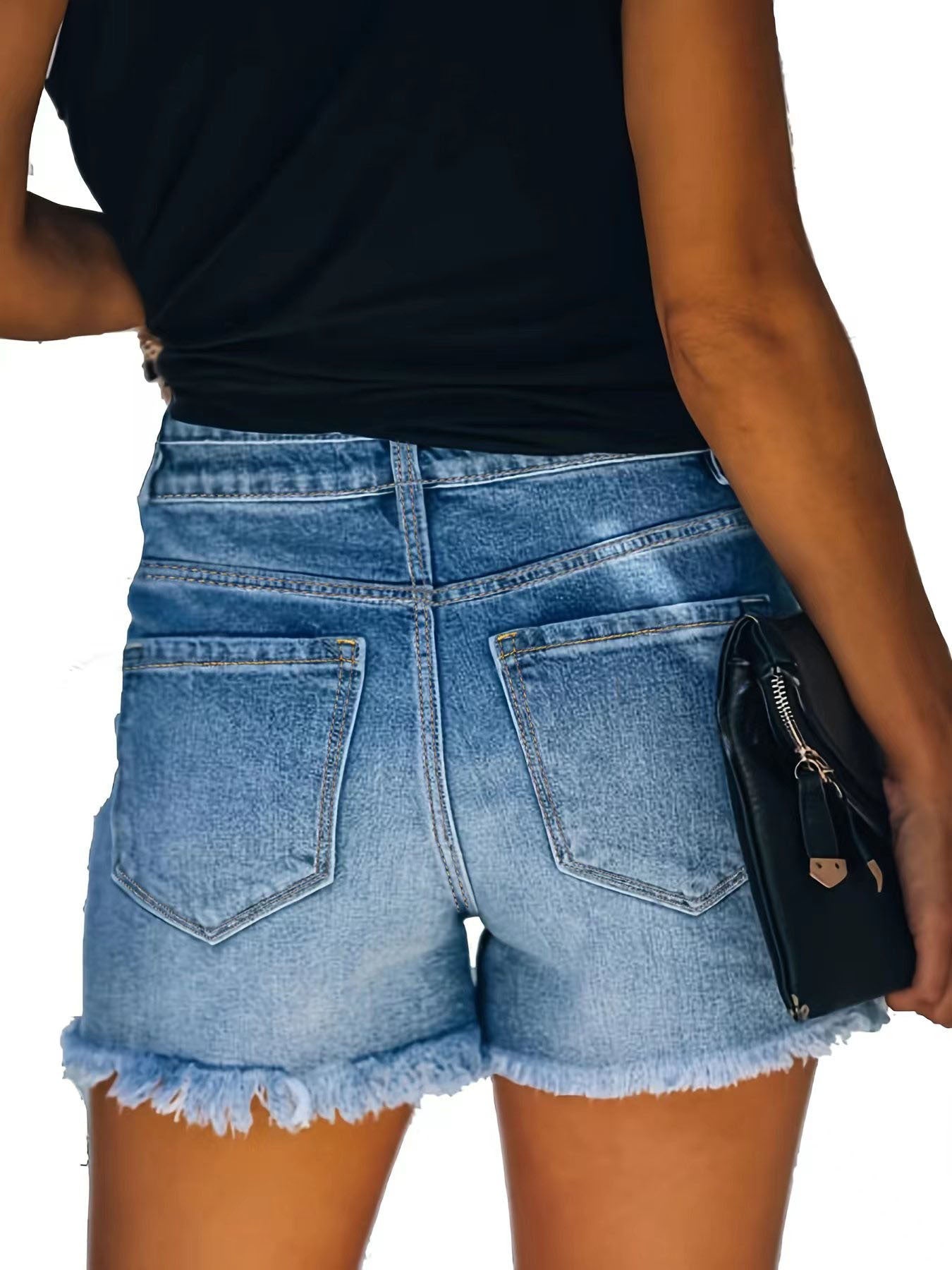 High Waist Ripped Denim Jeans