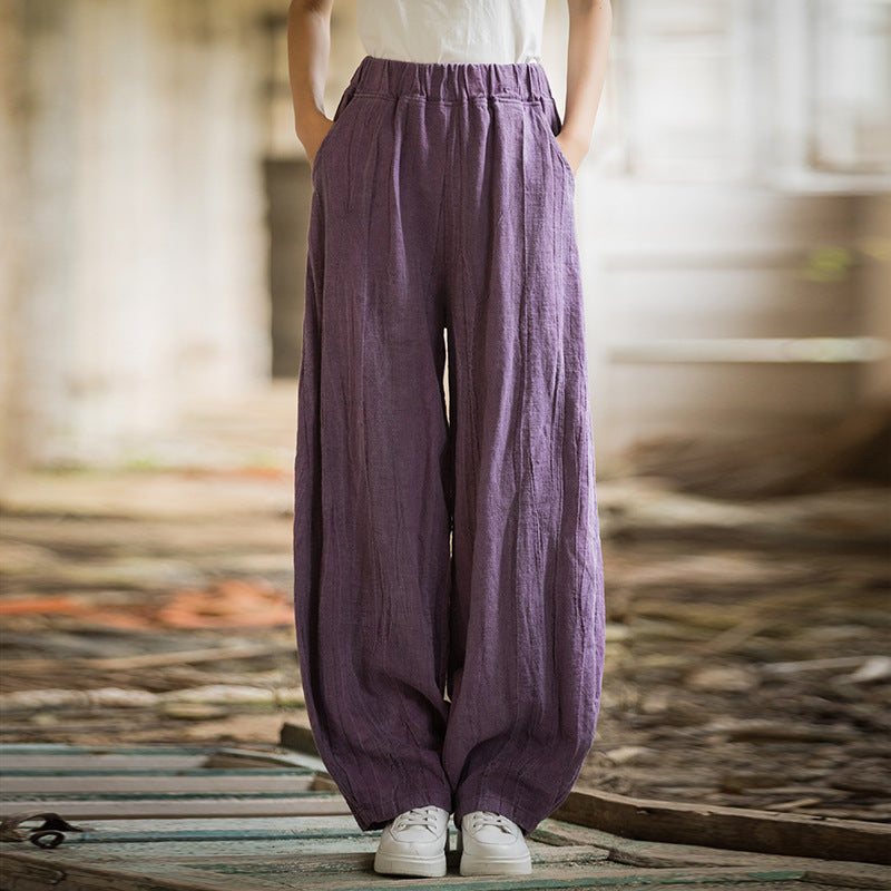 Tie-Dye Ramie Lantern Pants