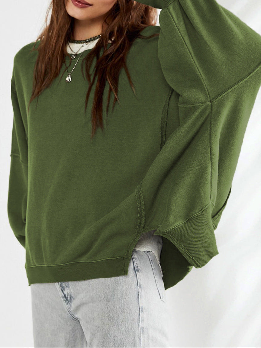 Round Neck Casual Long Sleeve Sweatshirt