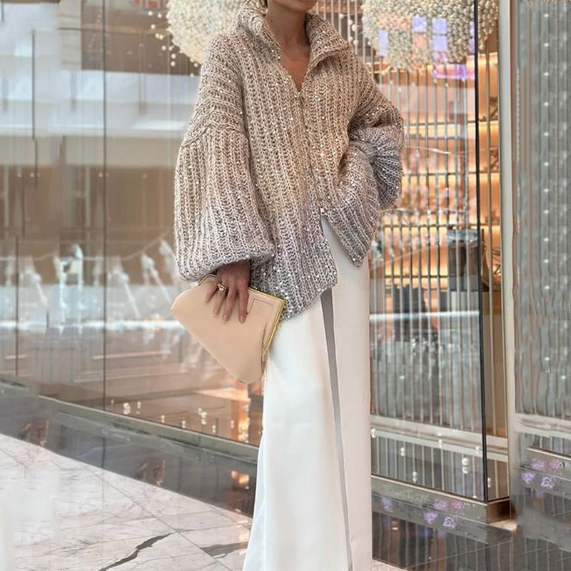 Vintage Style Knit Cardigan Sweater
