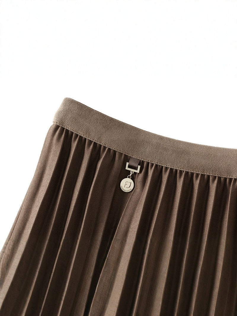 Reversible Pleated Tulle A-Line Midi Skirt