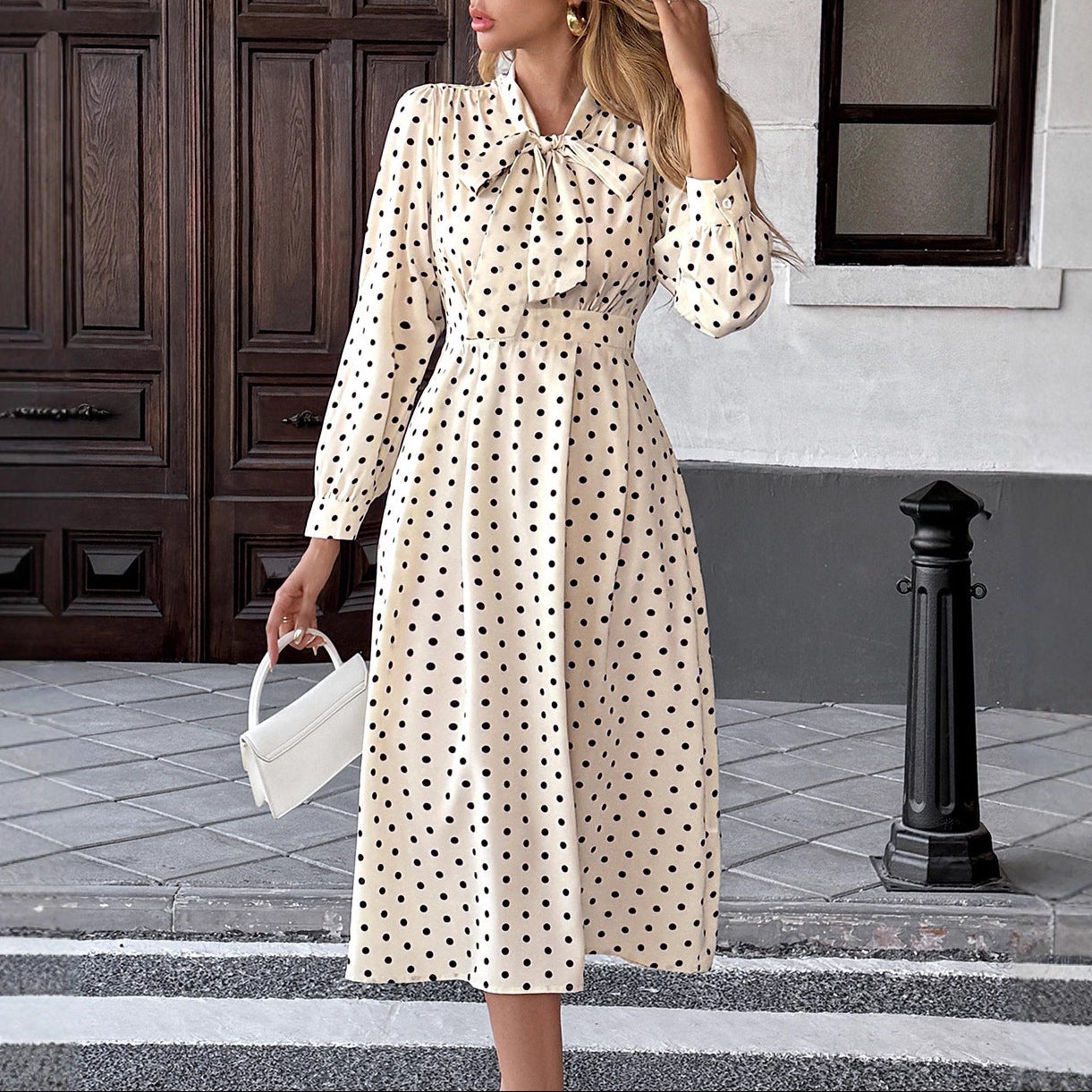 Polka Dot Bow Tie Dress