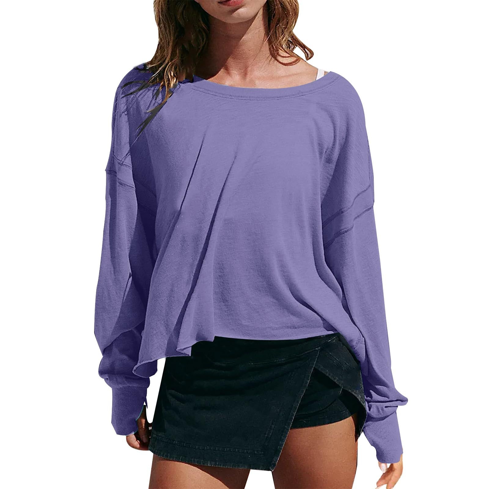 Backless Hollow Crop Long Sleeve T-Shirt