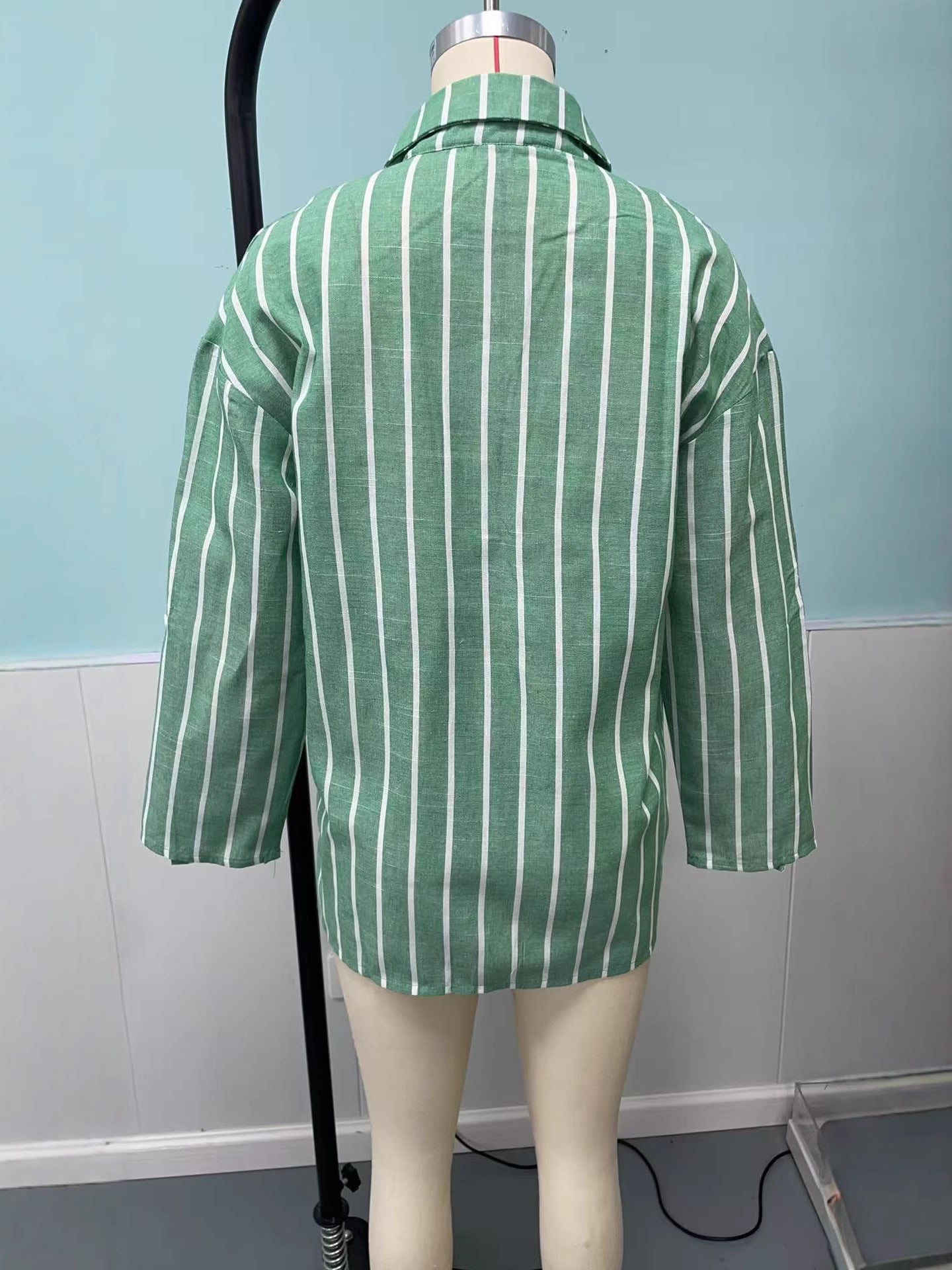 Relaxed Fit Striped Long Sleeve Shirt