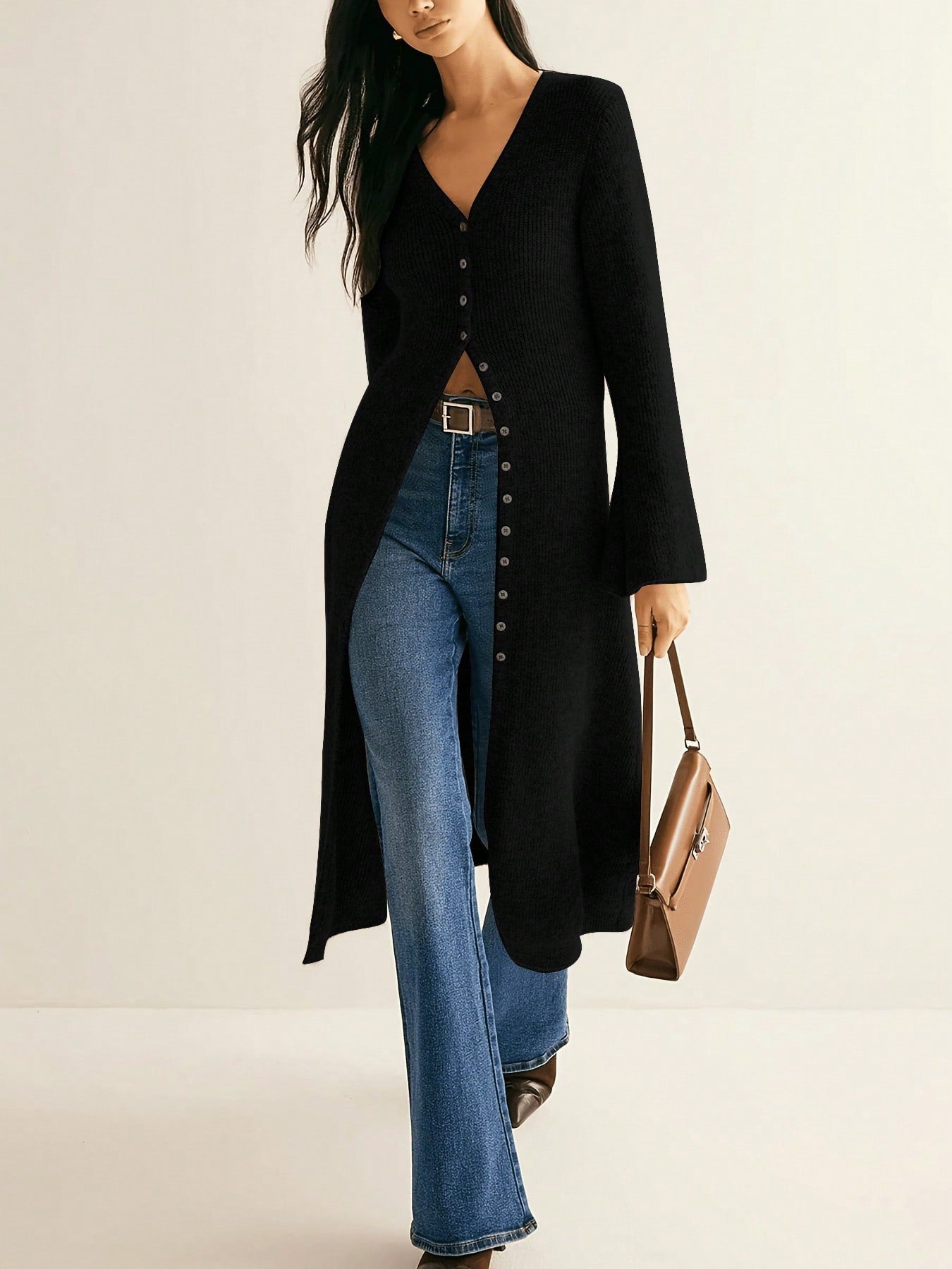 Vintage Longline Knit Cardigan