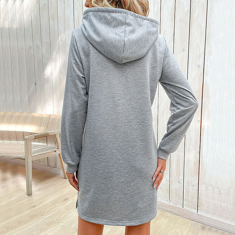 Striped Patchwork Sweatshirt Dress