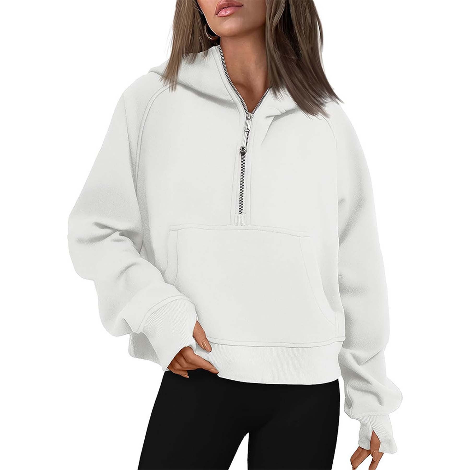 Women’s Hooded Zip-Up Thick Sweatshirt