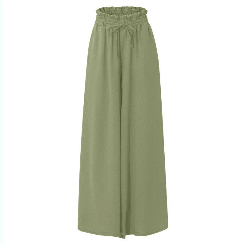 High-Waist Wide-Leg Skort Pants