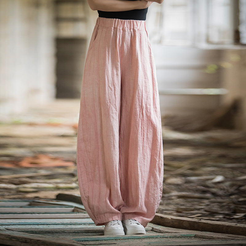 Tie-Dye Ramie Lantern Pants