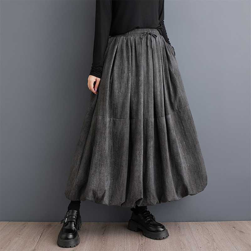 Loose Plus Size Lantern Style Midi Dress