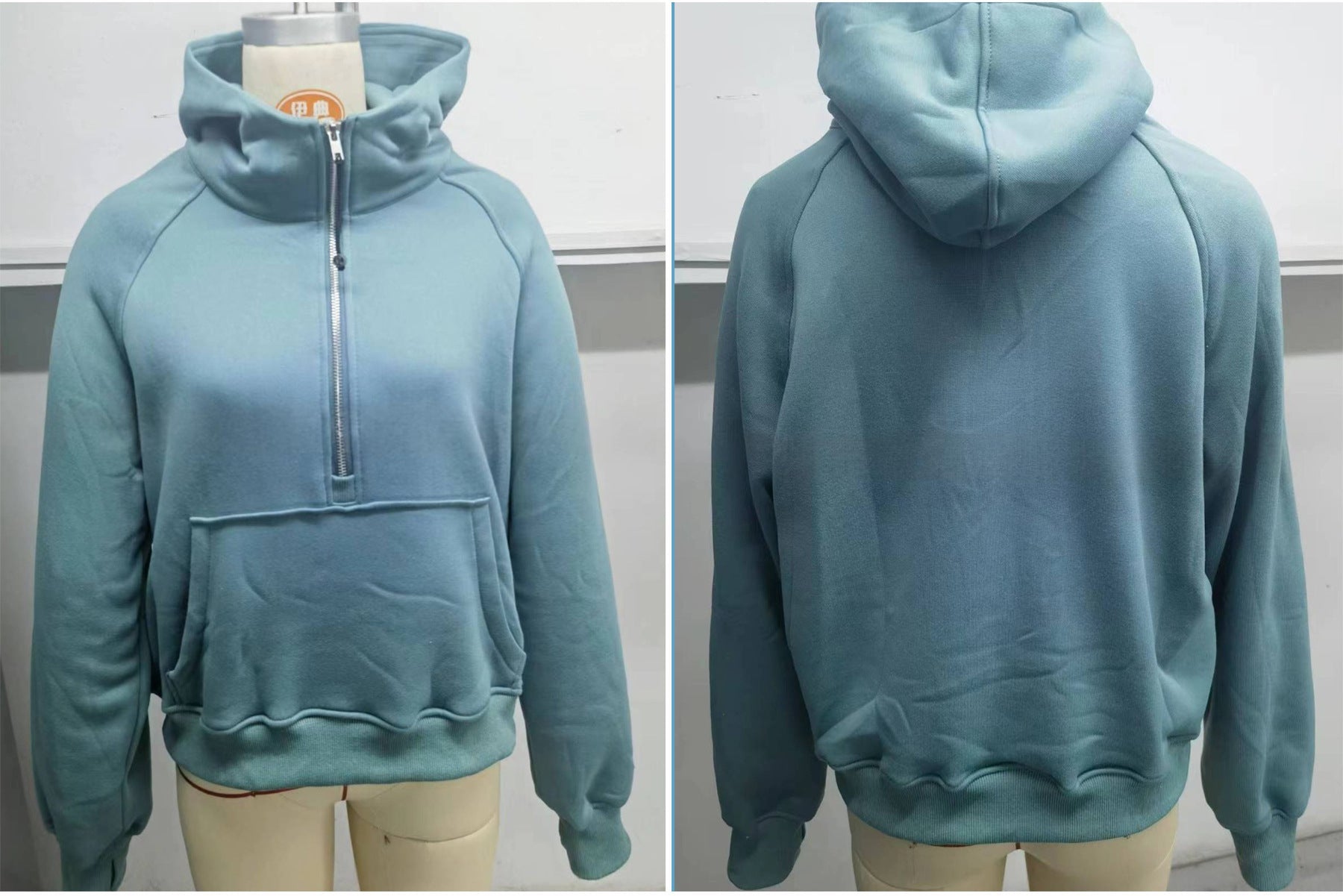 Women’s Hooded Zip-Up Thick Sweatshirt
