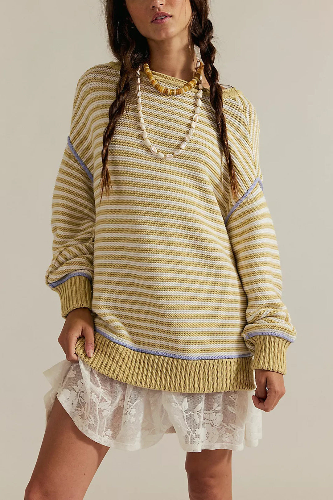 Women's Striped Knit Sweater