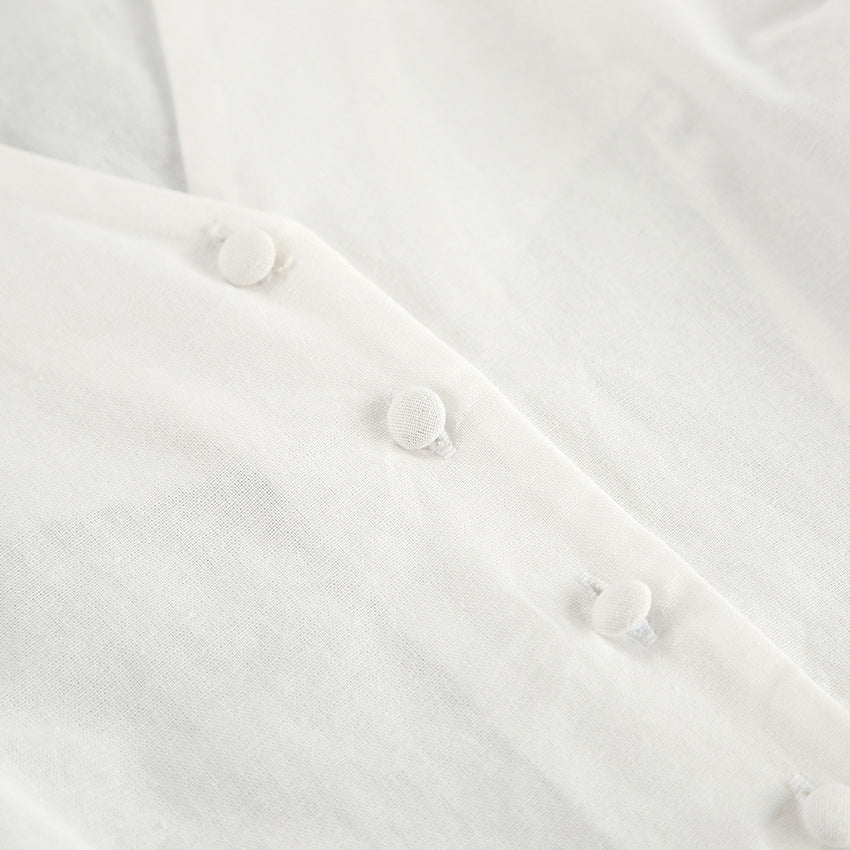 Linen Vest and Wide Leg Pants Two Piece Set