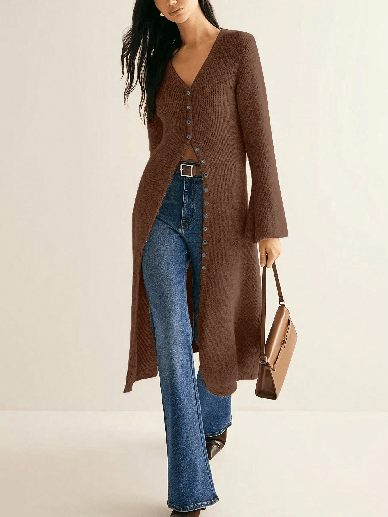Vintage Longline Knit Cardigan