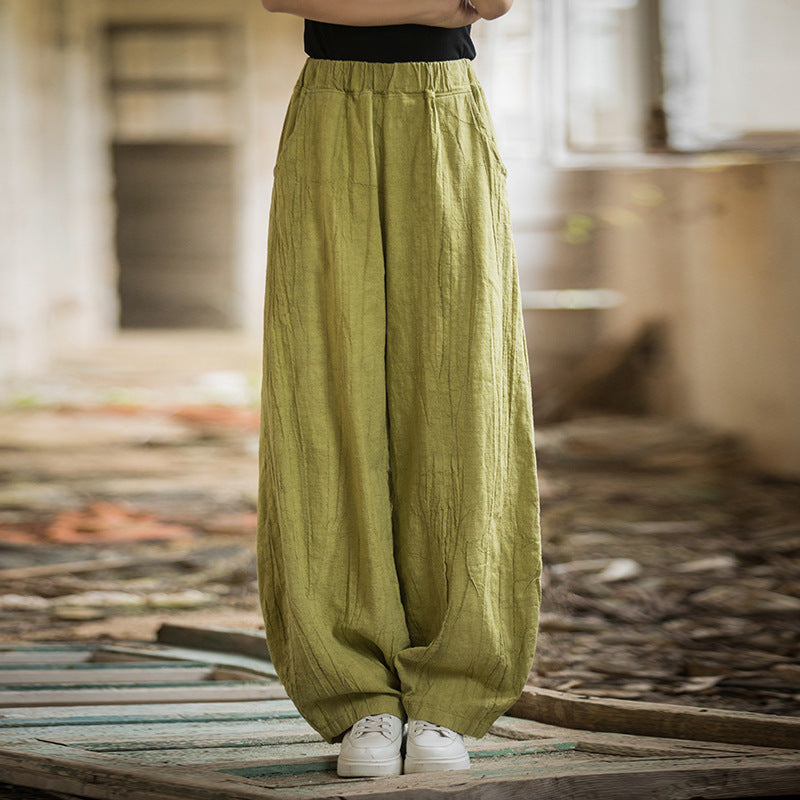 Tie-Dye Ramie Lantern Pants