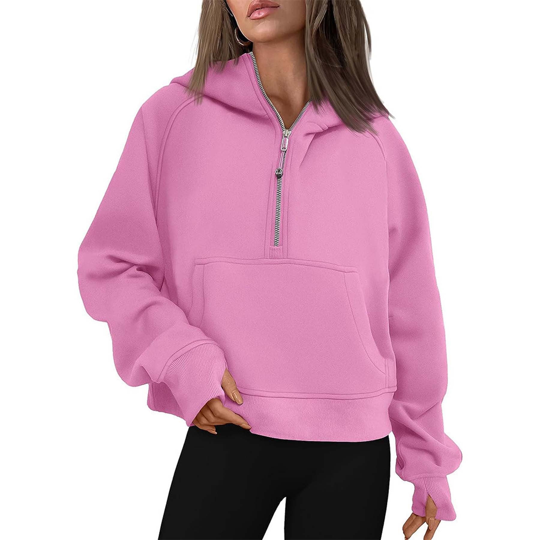 Women’s Hooded Zip-Up Thick Sweatshirt