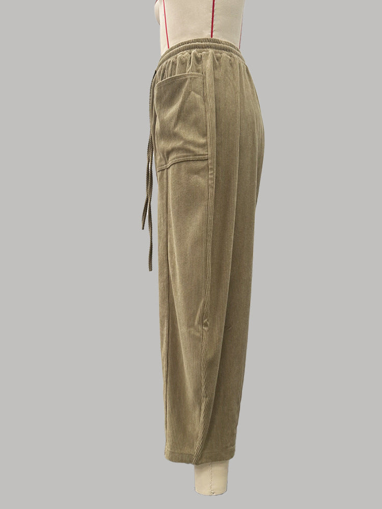 Women Corduroy Wide Leg Pants