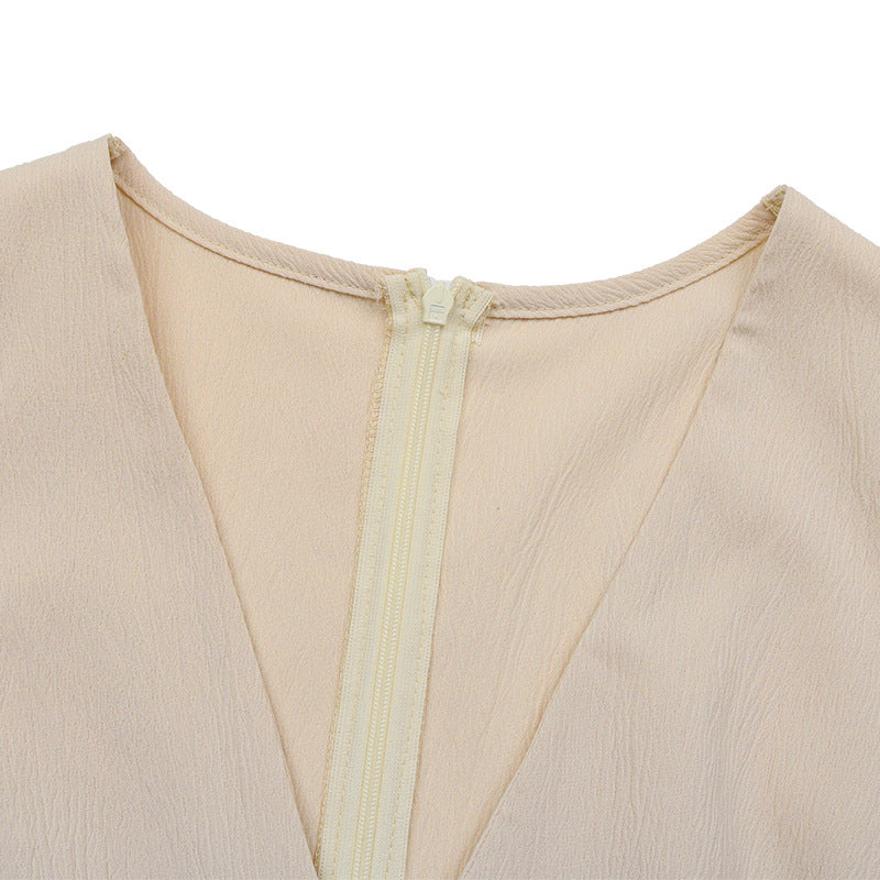 Women Sleeveless Solid Color Waist Cinched Short Jumpsuit