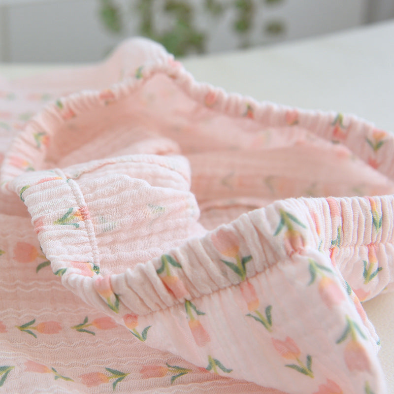 Women's Cotton Short Sleeve Pajama Set with Shorts
