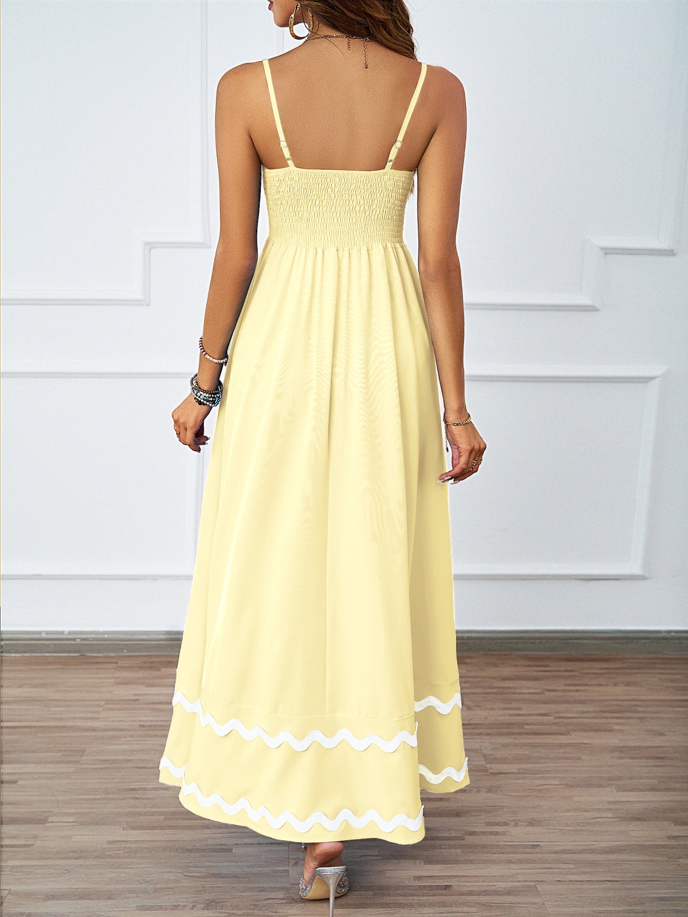 Elegant Lace Patchwork Strapless Maxi Dress Women