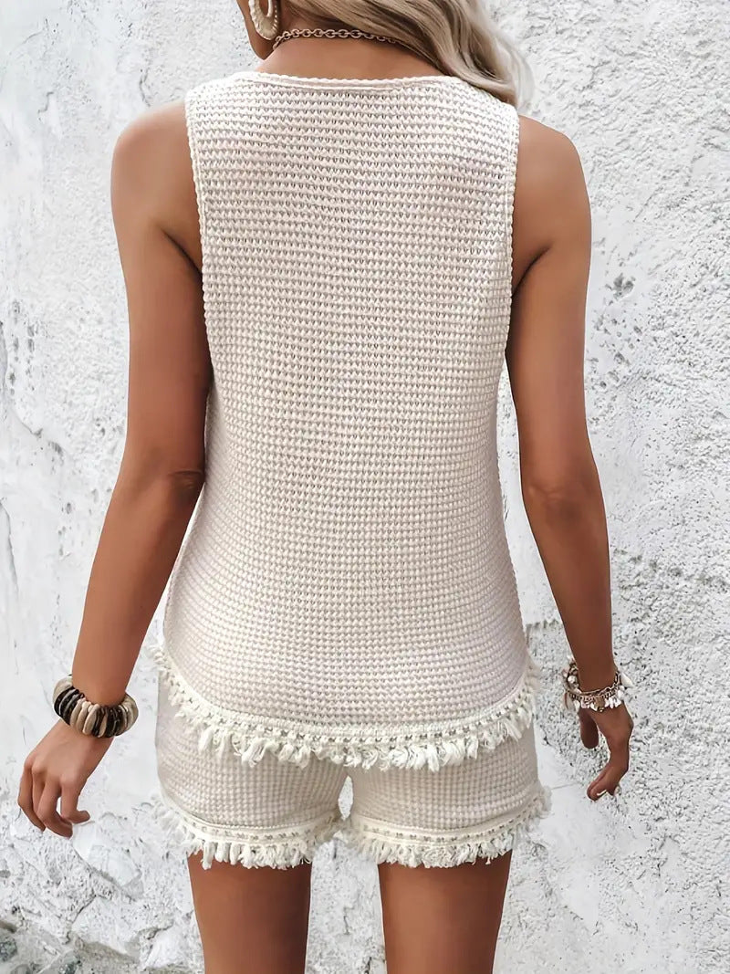 Women's Sleeveless Top and Shorts Two Piece Set