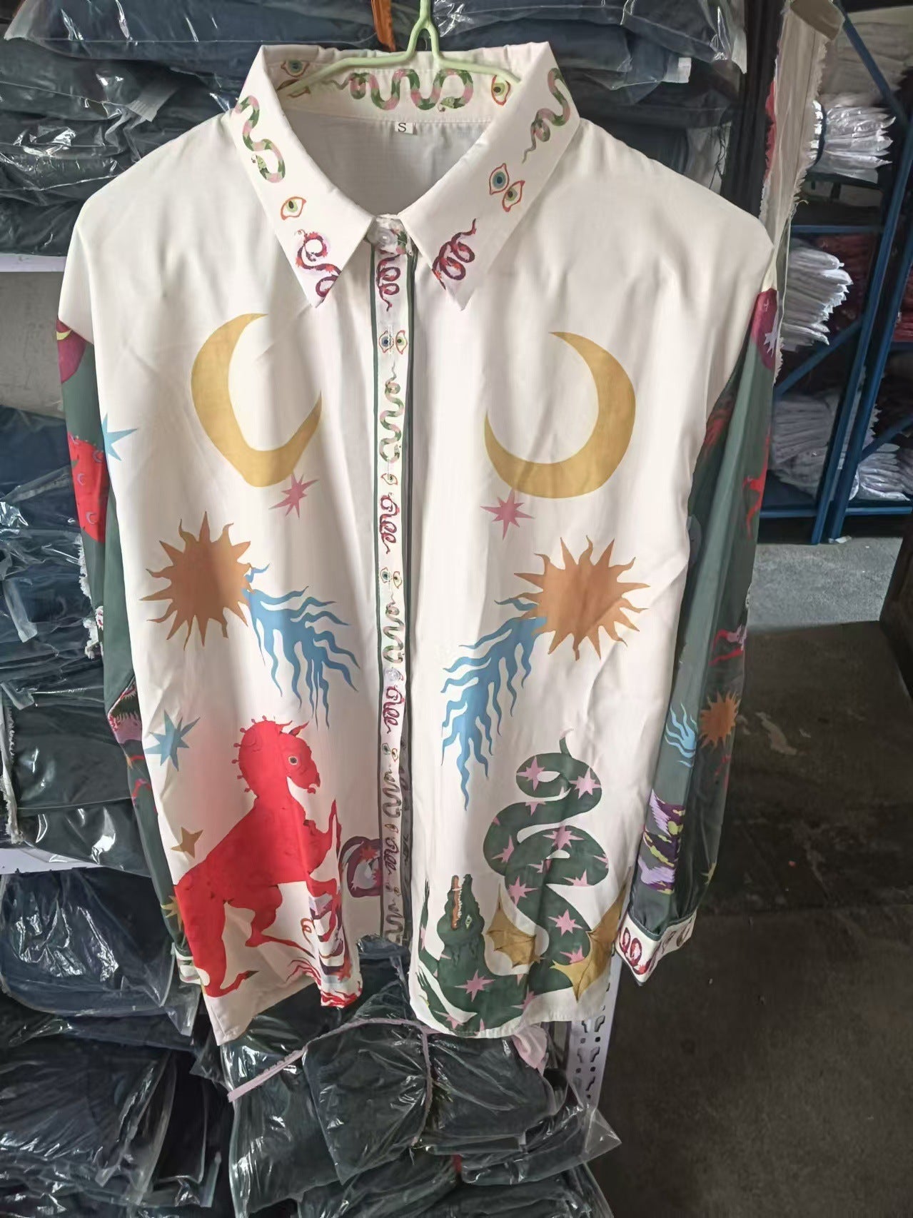 Printed Cotton Long Sleeve Shirt Set
