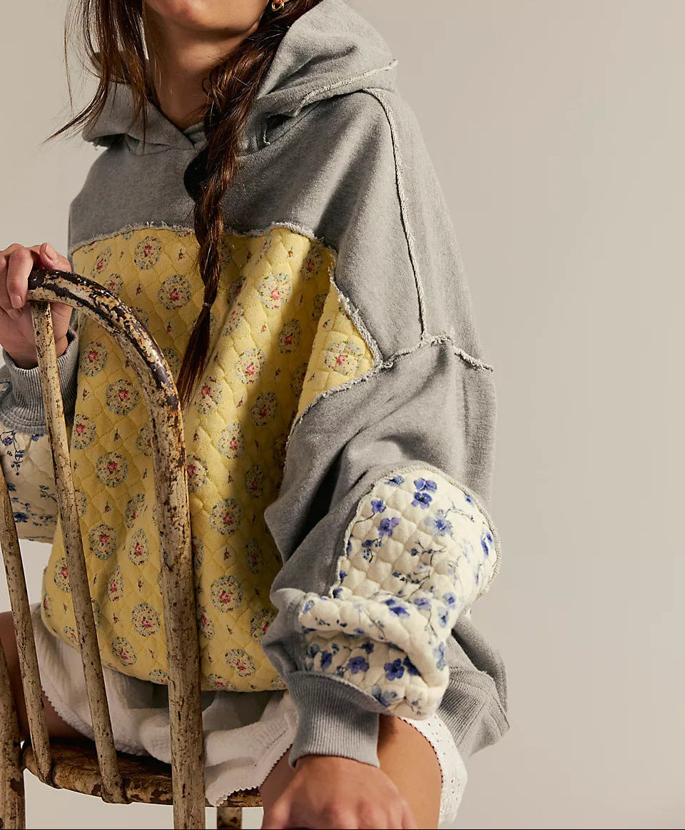 Women Embroidered Hooded Sweatshirt