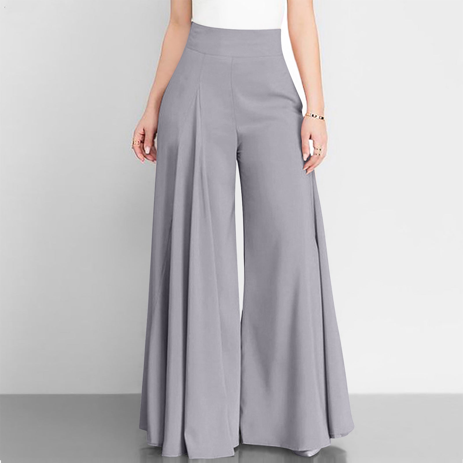 High-Waist Wide Leg Office Pants
