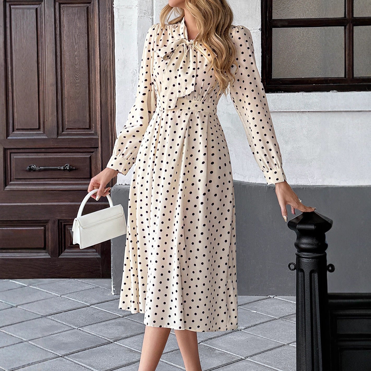 Polka Dot Bow Tie Dress