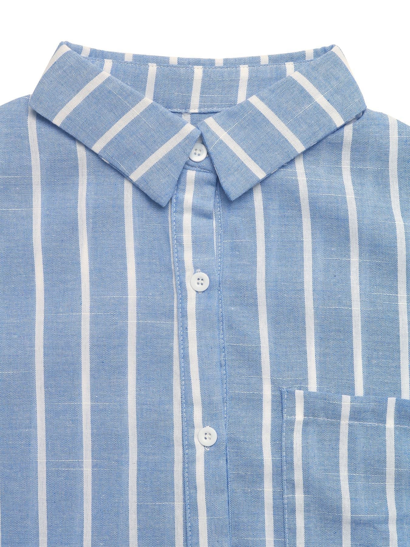 Women Striped Loose Long Sleeve Button Down Shirt