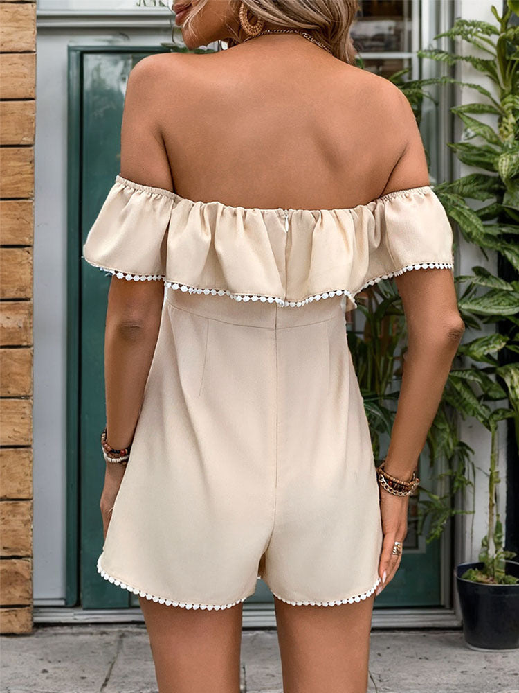 Off-Shoulder Ruffle Jumpsuit