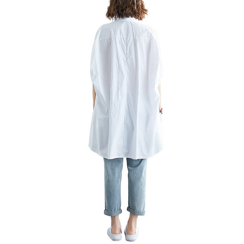 Plus Size Loose High-Low Casual Shirt