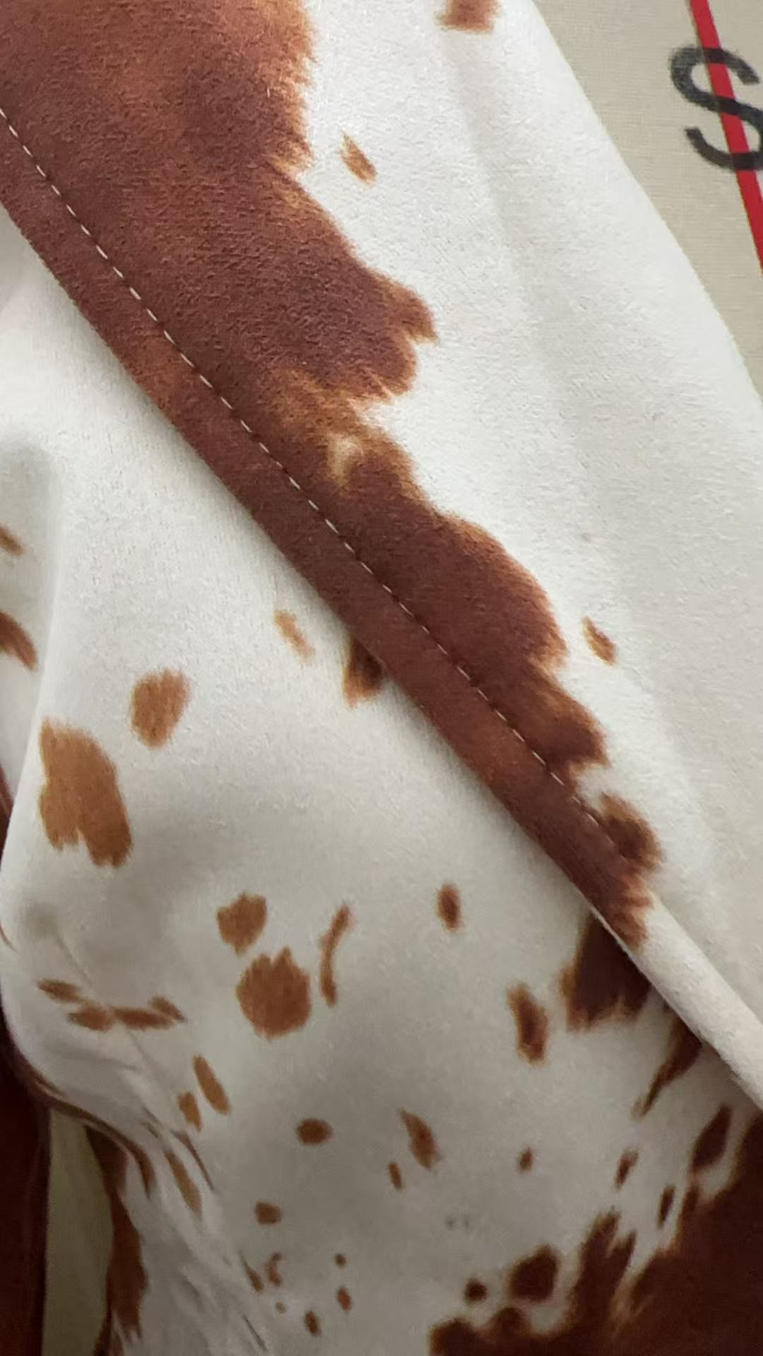 Printed Suede Single-Breasted Jacket