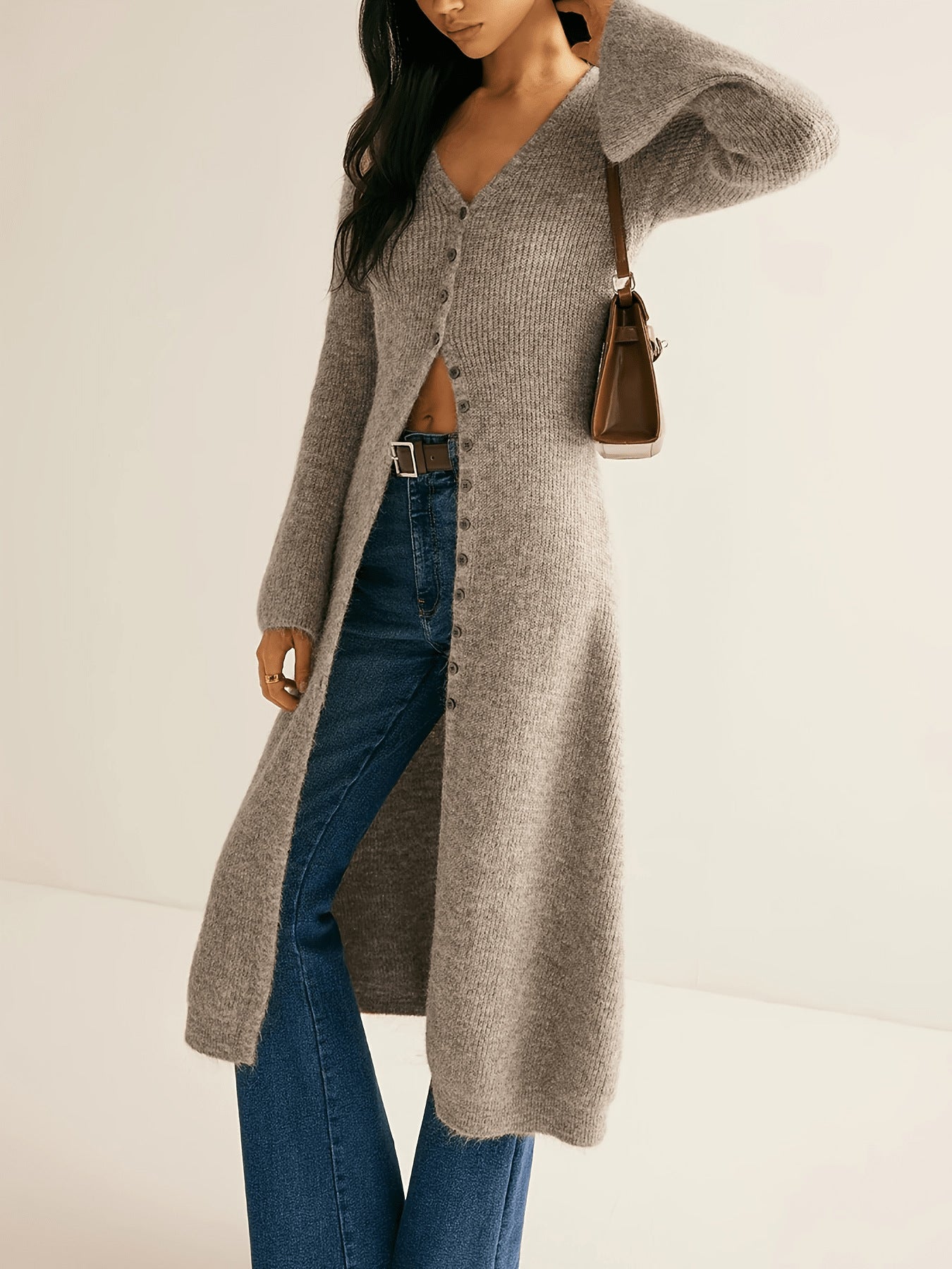 Vintage Longline Knit Cardigan