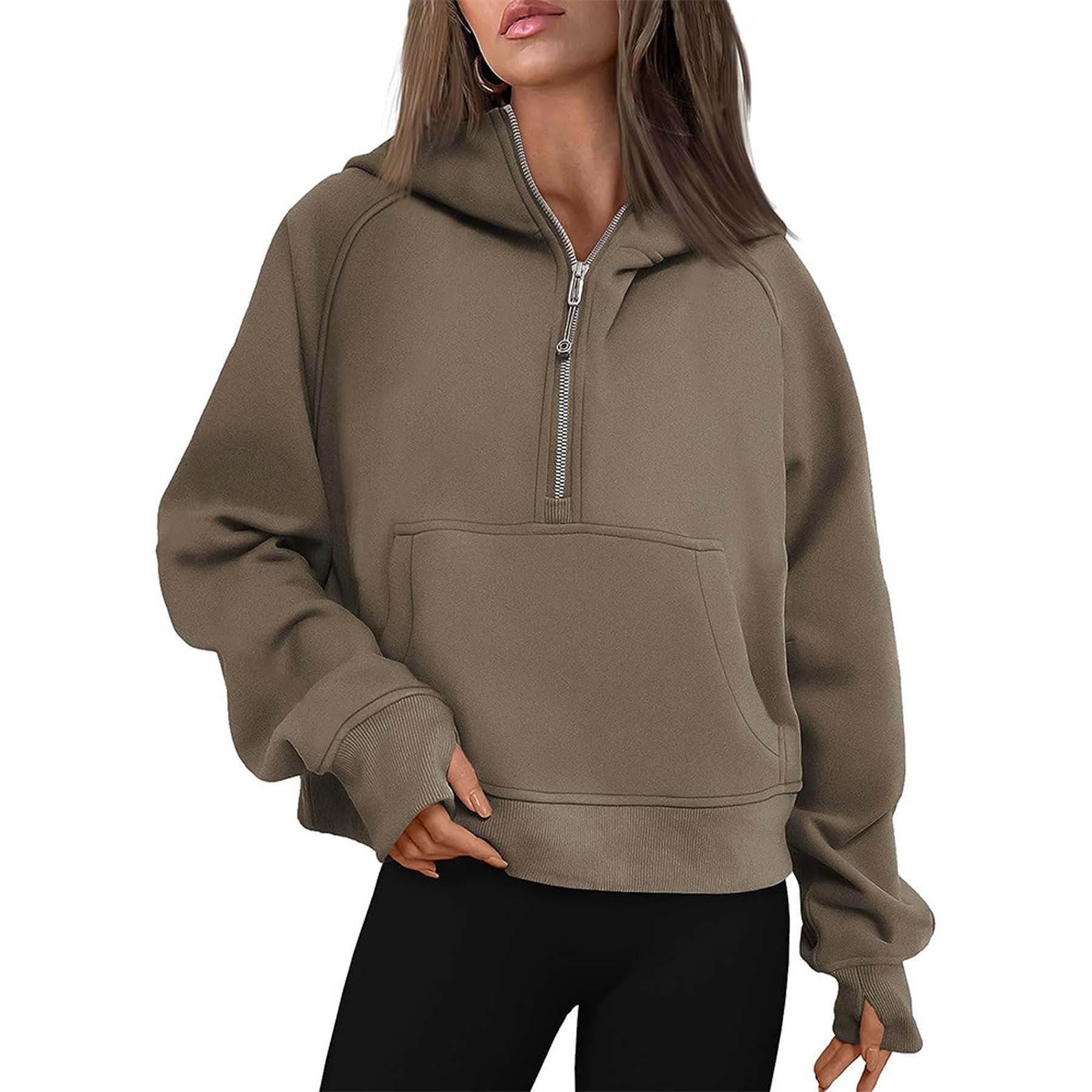 Women’s Hooded Zip-Up Thick Sweatshirt