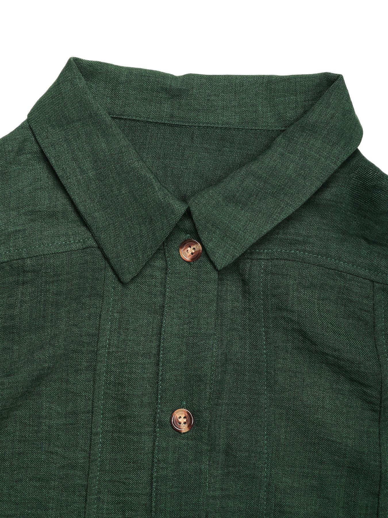 Women's Textured Short Sleeve Shirt Dress with Collar