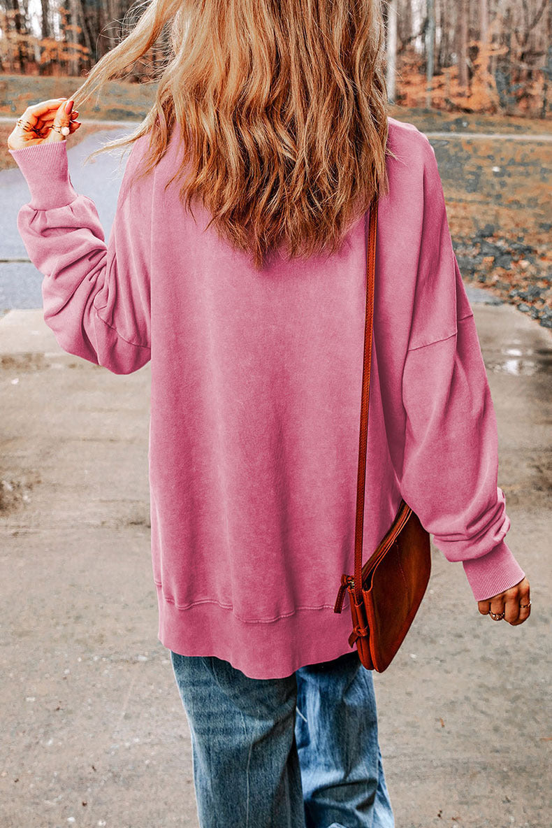 Women's Solid Oversized Sweatshirt