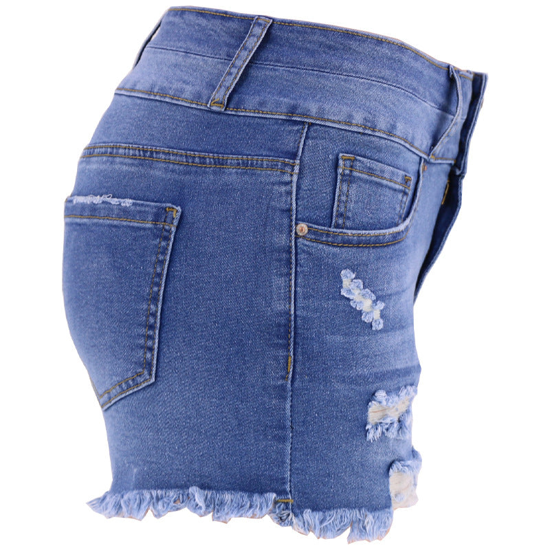 High Waist Ripped Denim Jeans