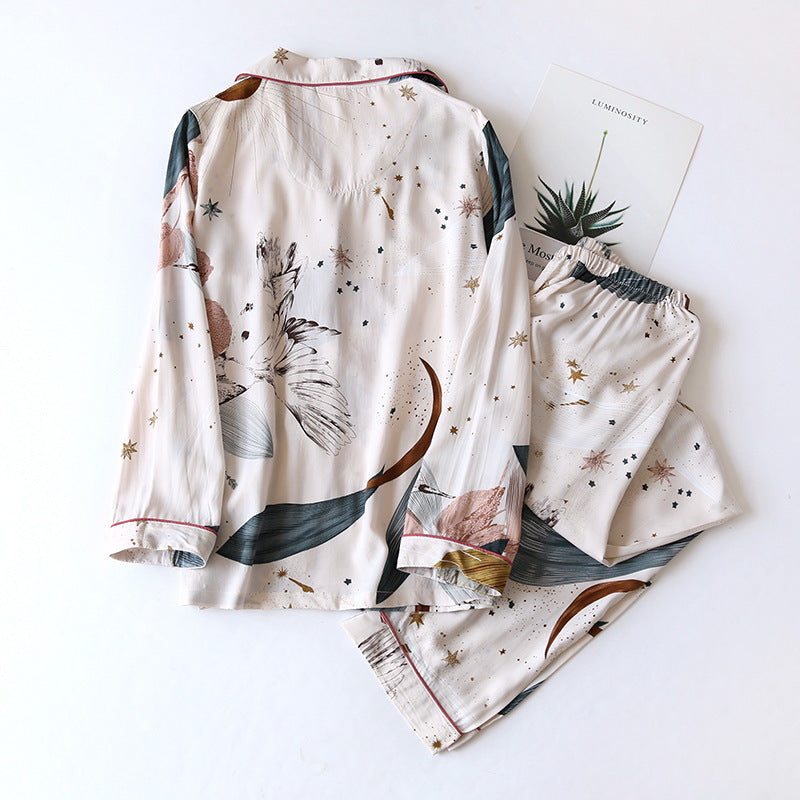Cotton Long Sleeve Button Pajama Set