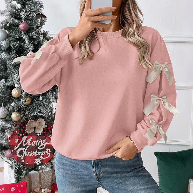 Sweet Bow Detail Relaxed Sweatshirt