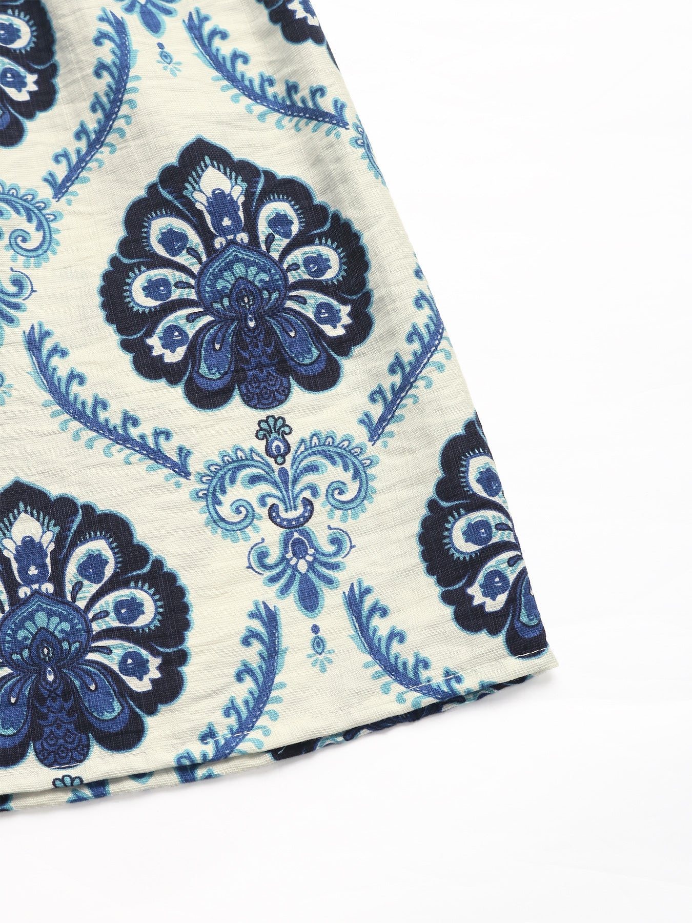Deep V Neck Printed Loose Maxi Dress