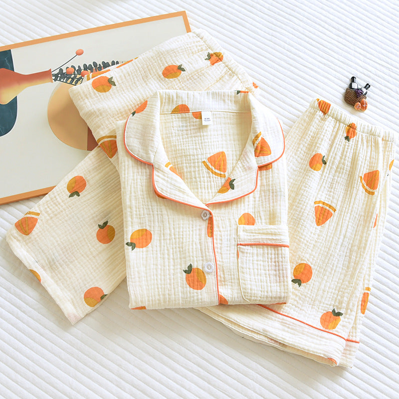 Women Cotton Short Sleeve Pajama Set