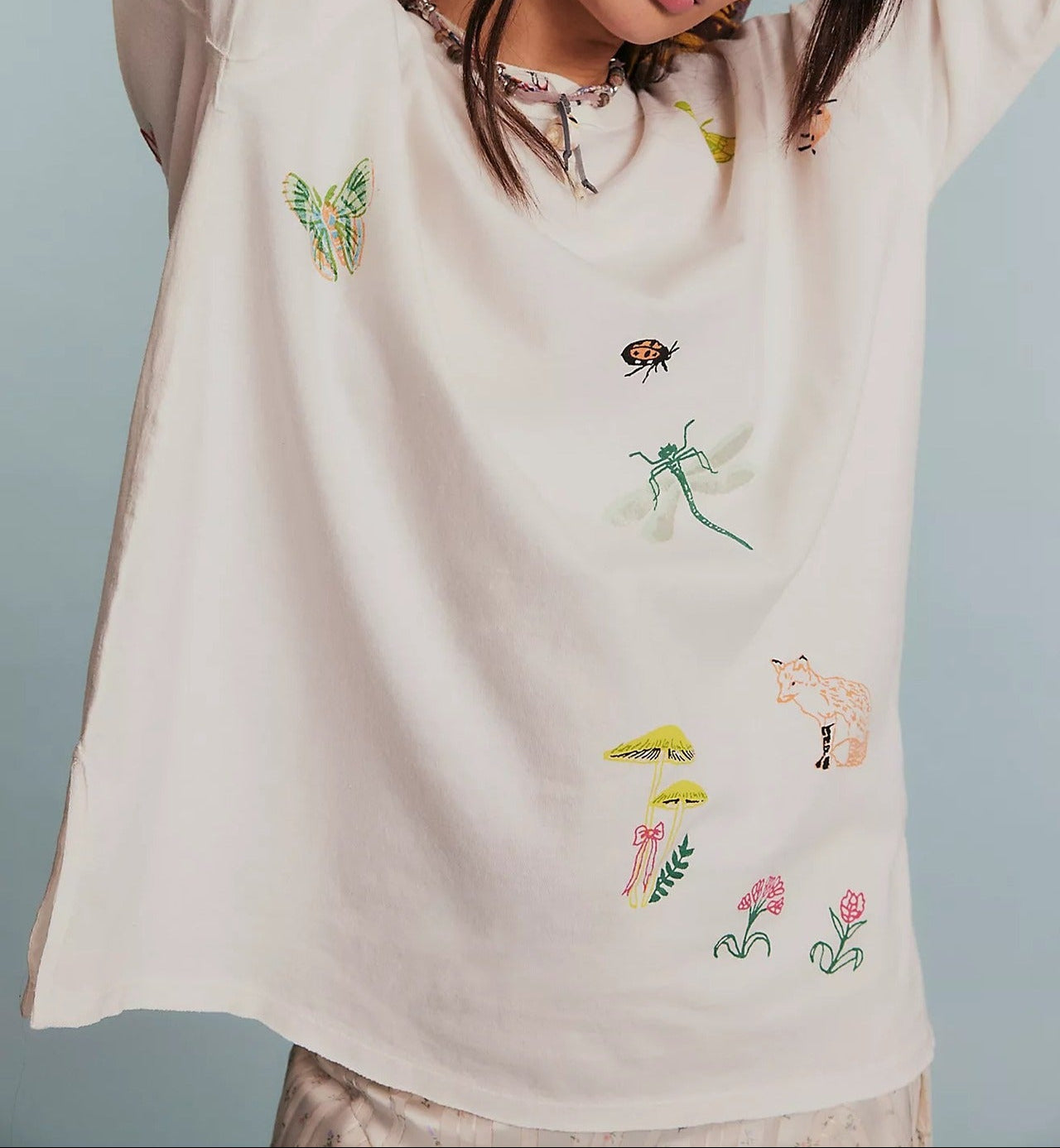 Embroidered Knit Pullover Sweatshirt