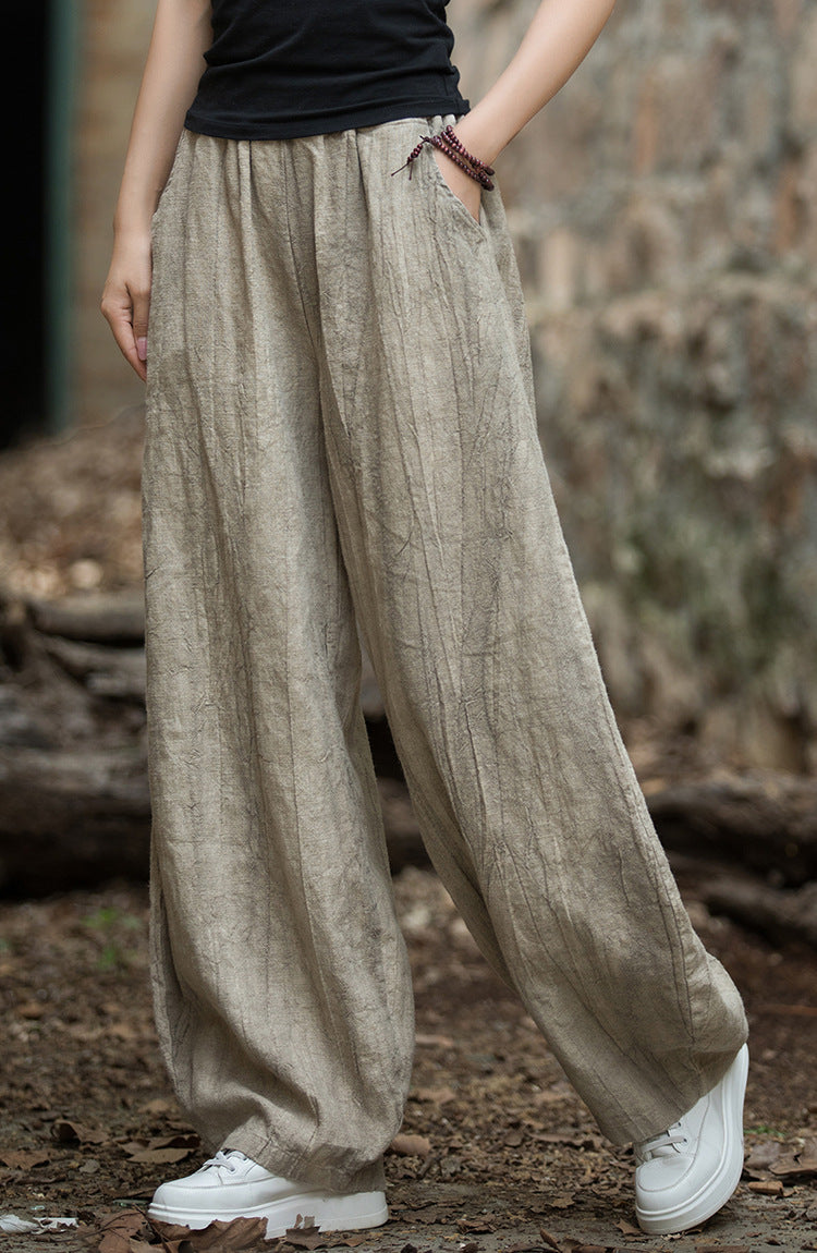 Tie-Dye Ramie Lantern Pants