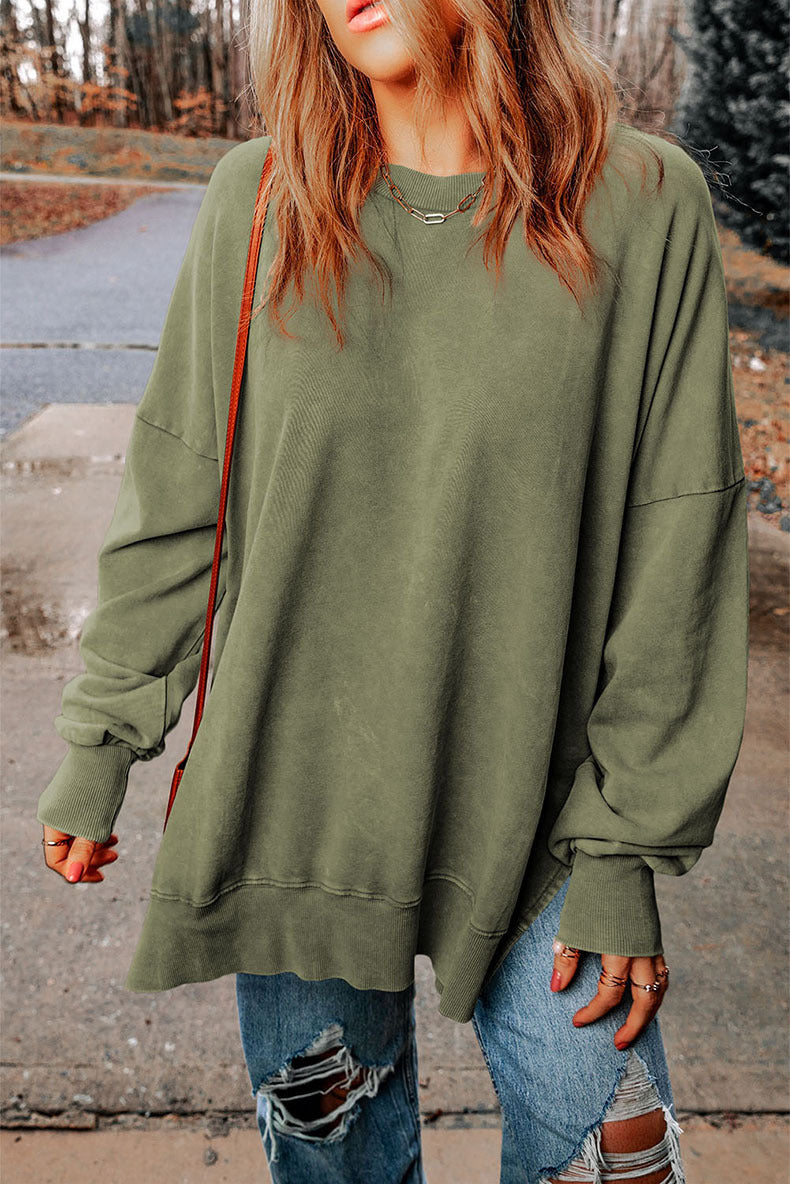 Women's Solid Oversized Sweatshirt