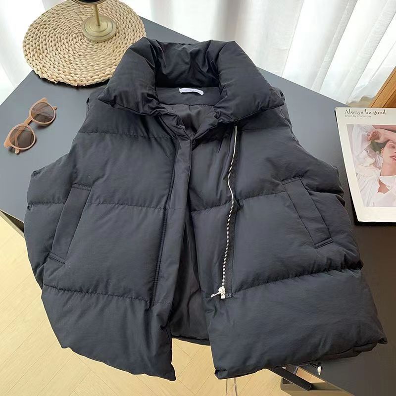 Chic Short Puffer Vest Quilted Outerwear