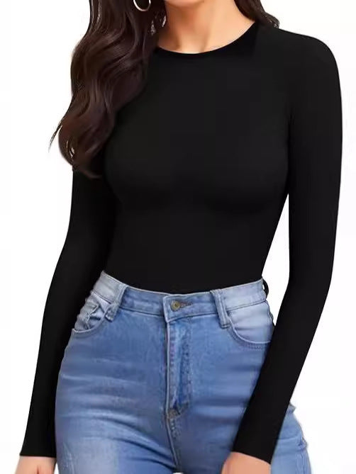 Long Sleeve Stretchy One Piece Bodysuit for Women