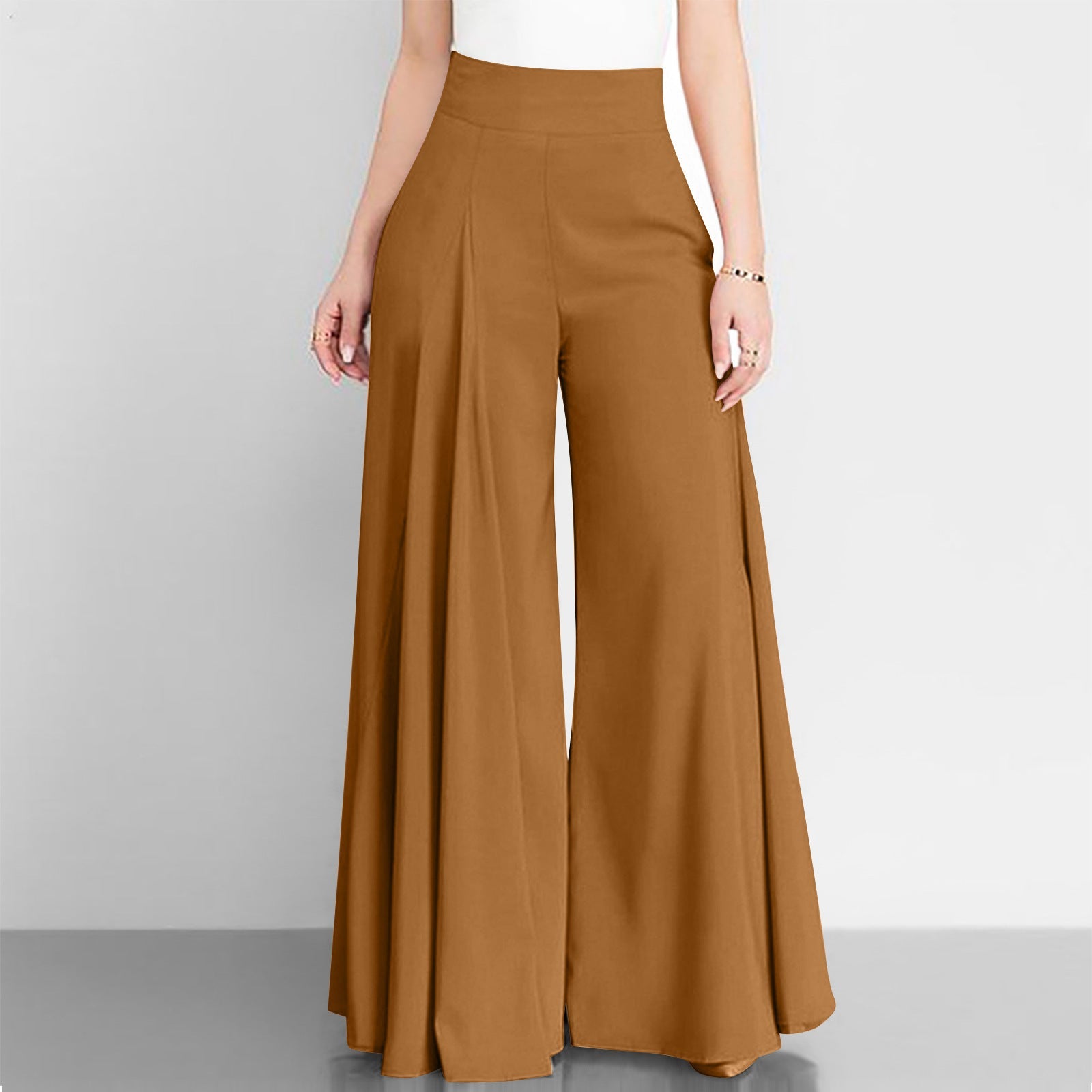 High-Waist Wide Leg Office Pants