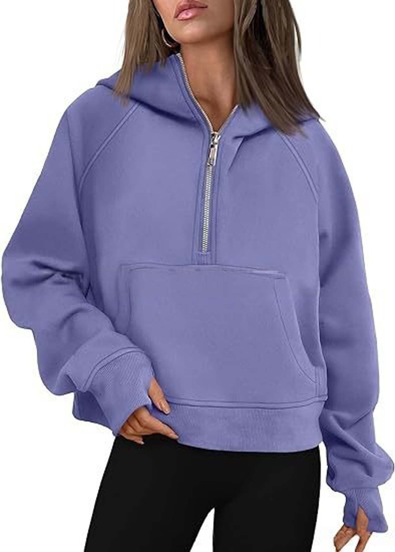 Women’s Hooded Zip-Up Thick Sweatshirt